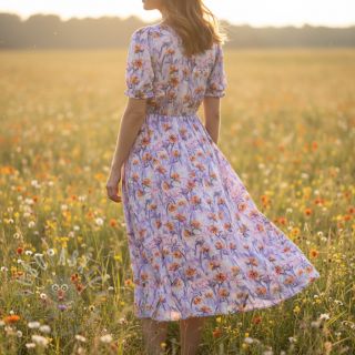 Viskoza RADIANCE Dried flower digital print