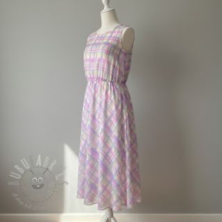 Viskoza RADIANCE Check purple digital print