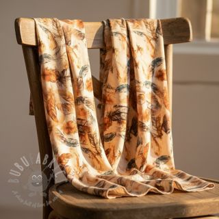 Viskoza RAYON POPLIN Feathers design C digital print