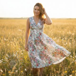 Viskoza RAYON POPLIN Fantasy floral design D digital print