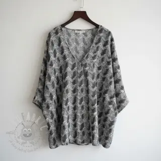 Jersey VISKOZA Structure grey digital print