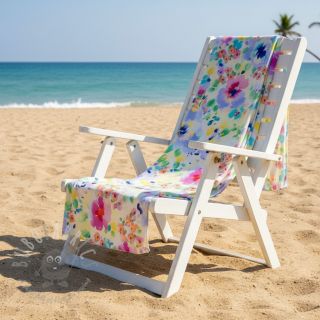 Viskoza STRETCH Watercolour flowers design B digital print