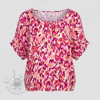 Viskoza STRETCH Ikat fuchsia