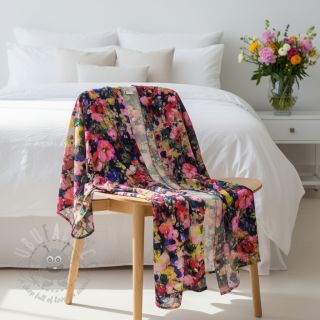 Viskoza LUREX Abstract navy digital print