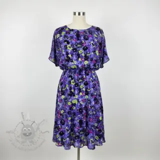 Viskoza LUREX Dark night flowers digital print