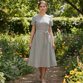 Lan s pamukom Lira medium stripe black