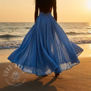 Lan pamuk Fishbone cobalt