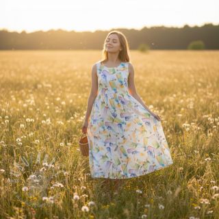 Lan s pamukom Bottles digital print