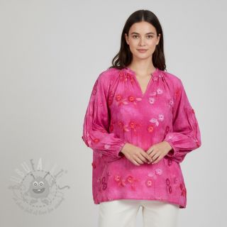 Pamuk TIE DYE EMBROIDERY Poppy design U