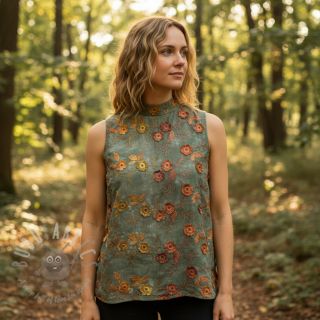 Pamuk TIE DYE EMBROIDERY Poppy design O