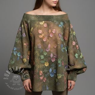 Pamuk TIE DYE EMBROIDERY Poppy design N