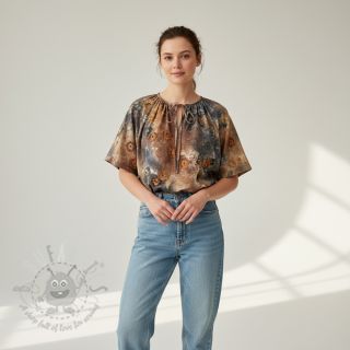 Pamuk TIE DYE EMBROIDERY Poppy design M