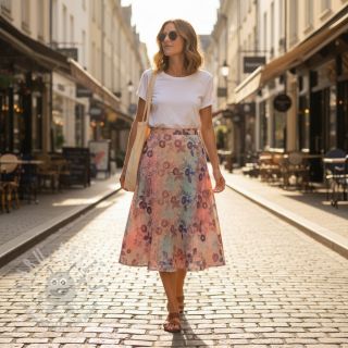 Pamuk TIE DYE EMBROIDERY Poppy design R