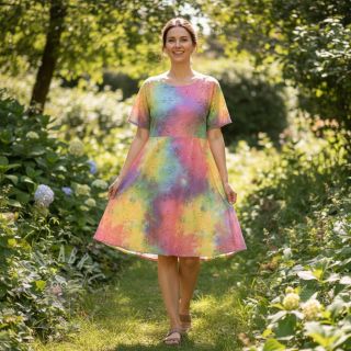 Pamuk EMBROIDERY Tie dye Della design A