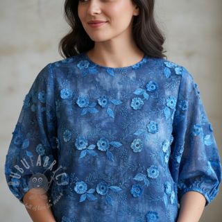 Pamuk TIE DYE EMBROIDERY Poppy design L