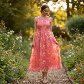 Pamuk TIE DYE EMBROIDERY Poppy design K