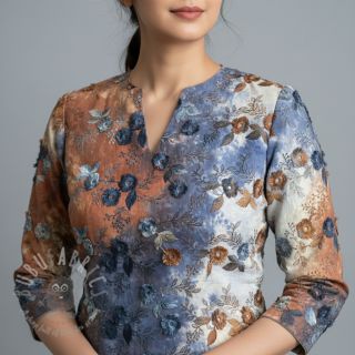 Pamuk TIE DYE EMBROIDERY Poppy design I