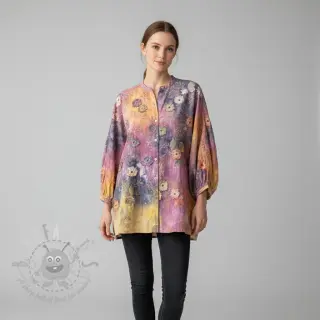 Pamuk TIE DYE EMBROIDERY Poppy design E