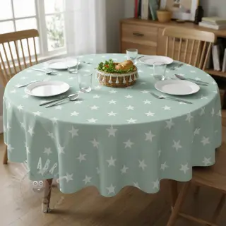 Pamučna tkanina Stars mint