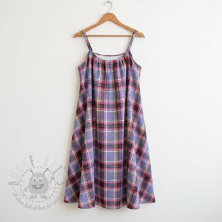 Pamučna tkanina YARN DYED LUREX Check purple