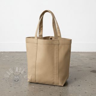 Pamučna tkanina popelin dark beige