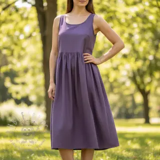 Pamučna tkanina popelin plum