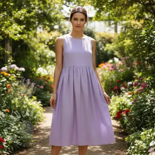Pamučni popelin bright lilac
