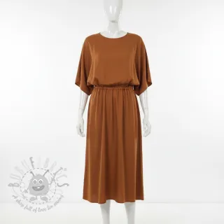 Pamučna tkanina popelin dark cognac