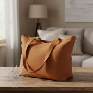 Pamučna tkanina popelin dark cognac