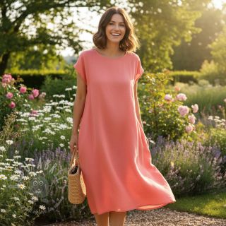 Pamučna tkanina poplin coral