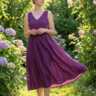 Pamučni popelin dark purple