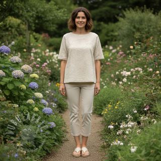 Pamuk EMBROIDERY GABARDINE Luana natural