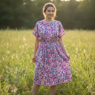 Pamuk Significant flowers purple digital print