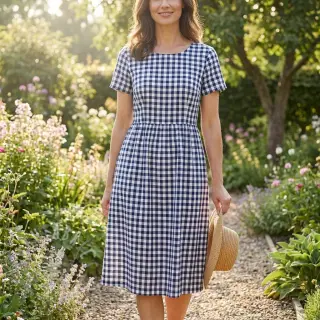 Pamuk Check navy