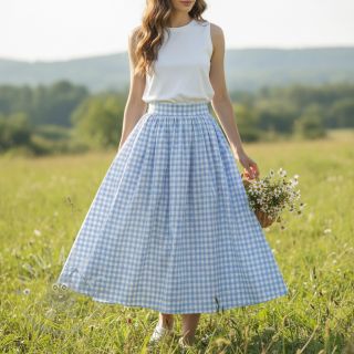 Pamuk Check light blue