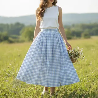 Pamuk Check light blue