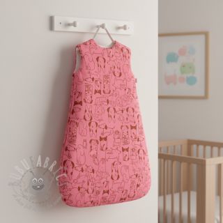 Pamuk FLANNEL Dogs pink