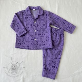 Pamuk FLANNEL Dogs purple