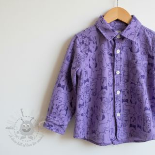 Pamuk FLANNEL Dogs purple