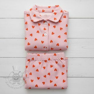 Pamuk FLANNEL Hearts pink