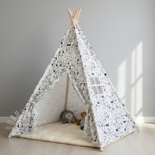 Pamuk FLANNEL Dogs off white