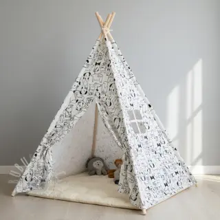 Pamuk FLANNEL Dogs off white