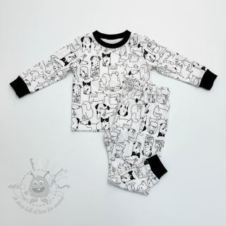 Pamuk FLANNEL Dogs off white