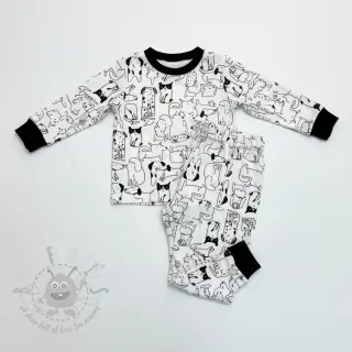 Pamuk FLANNEL Dogs off white