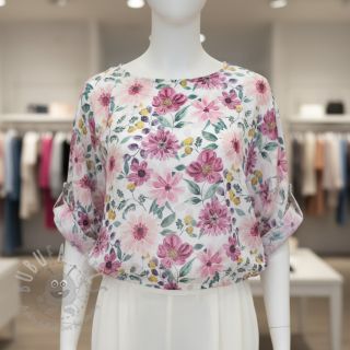 Pamuk Flower Sonja mauve digital print