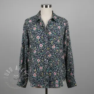 Pamuk Flowers Tara navy design B digital print