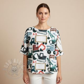 Pamuk Vehicles off white digital print