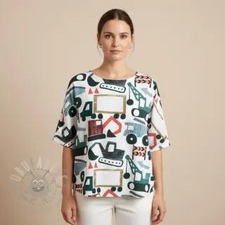 Pamuk Vehicles off white digital print