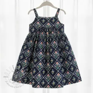Pamuk Flowers Tara navy design A digital print