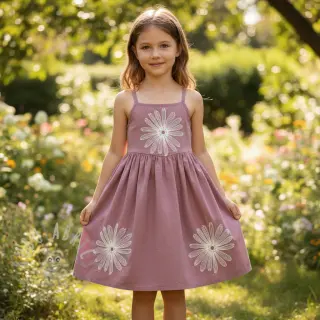 Pamuk EMBROIDERY Flowie mauve